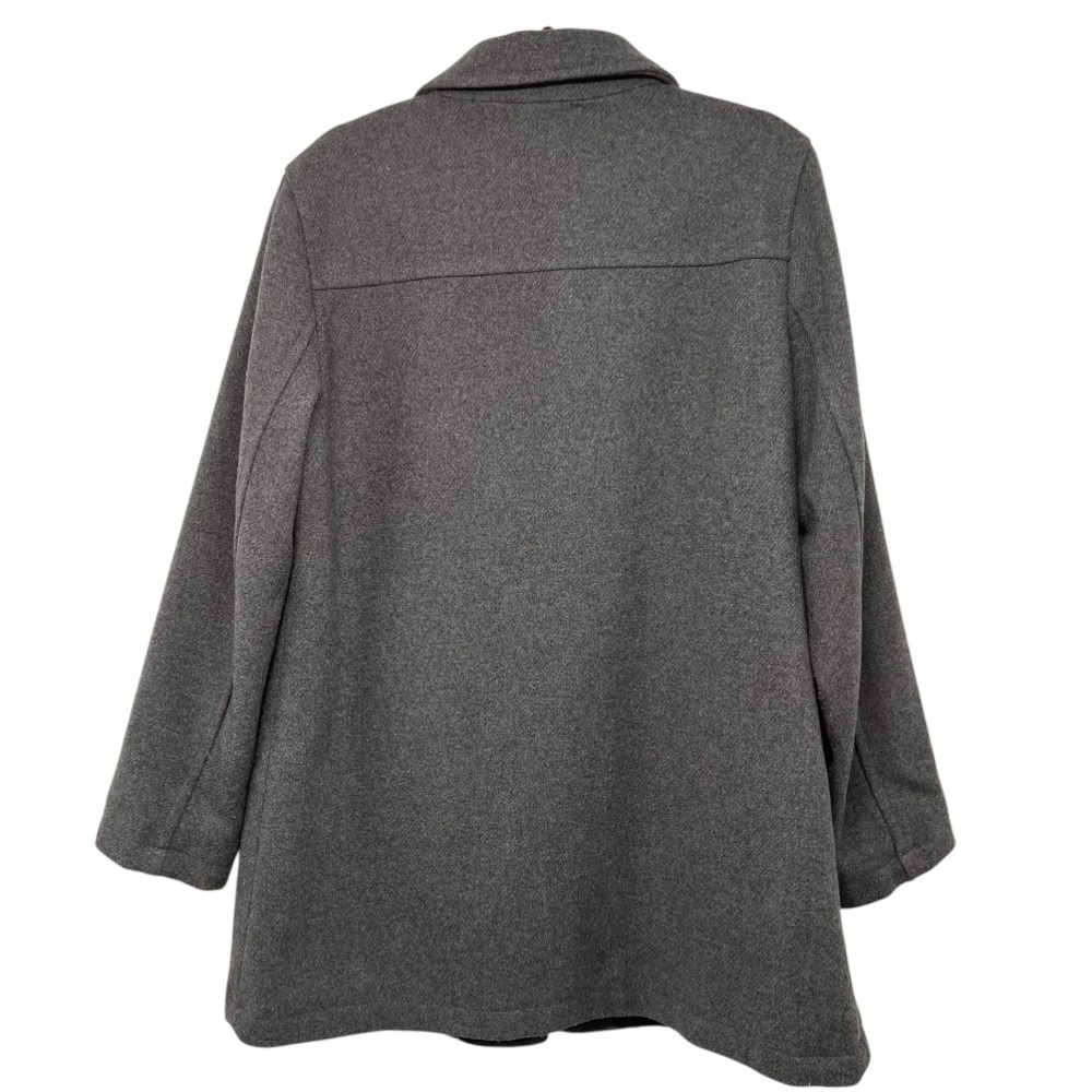 Banana Republic Factory Gray Wool Blend Toggle Button Hip Length Coat Women XL - Picture 4 of 8